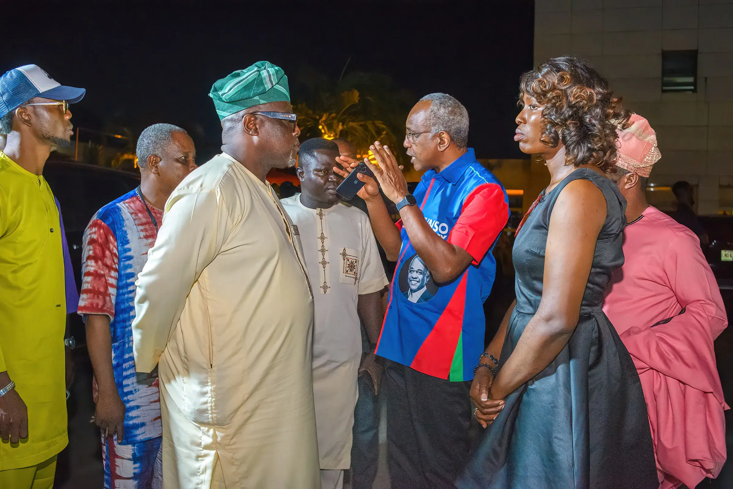 Funso Doherty with people at the Candidates' Dinner.
