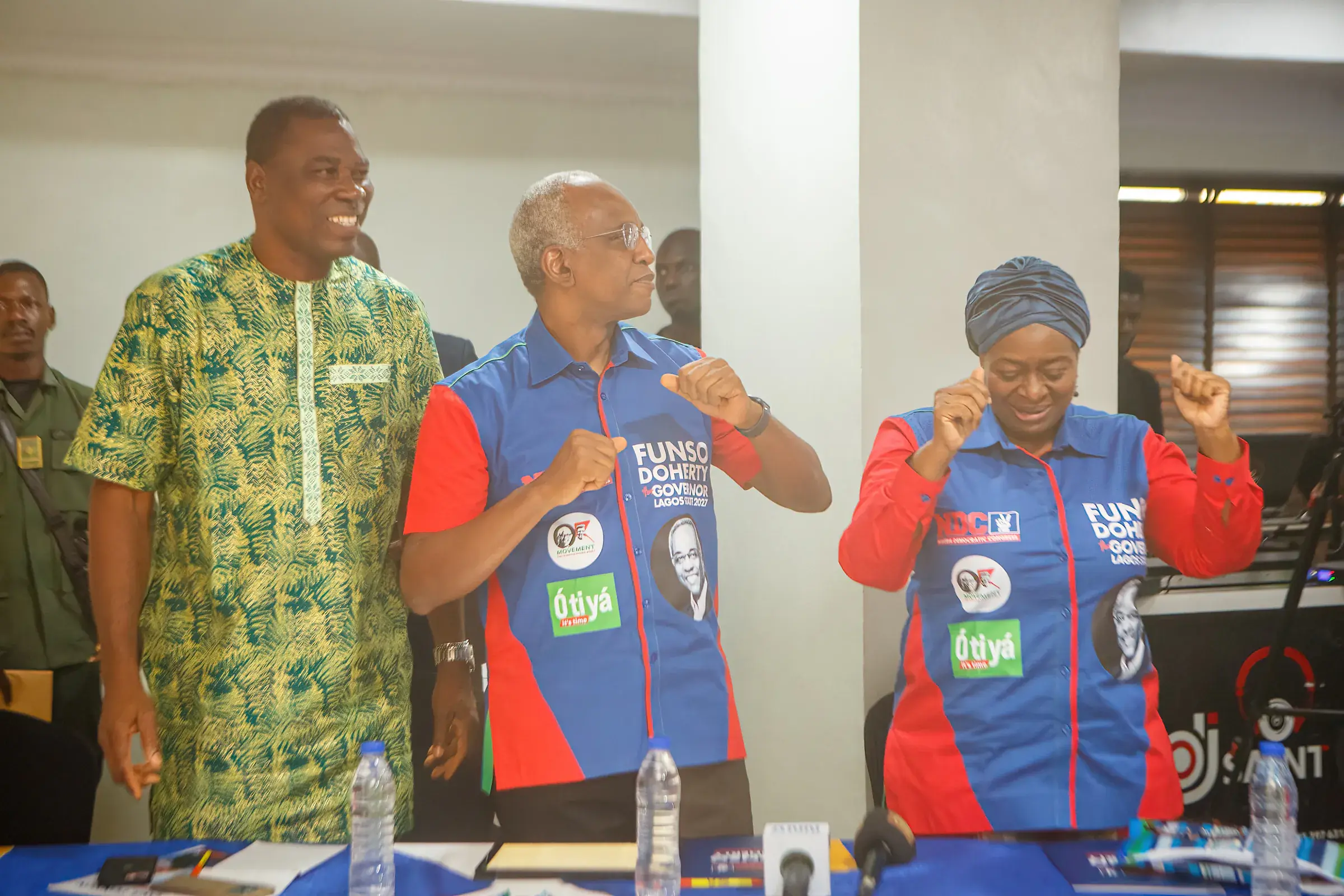 Funso Doherty and Tolani Animashaun at her unveiling as his running mate.