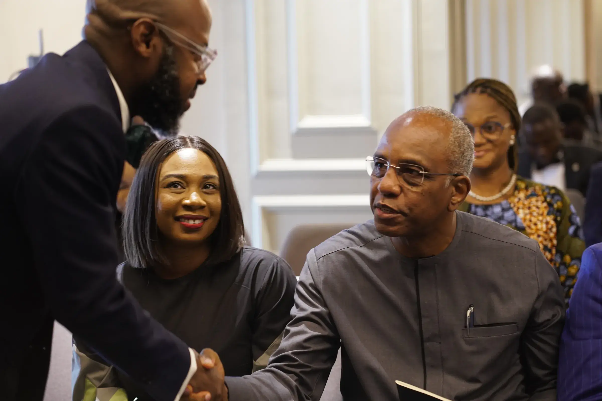 Funso Doherty with people at NBA Ikeja Law Week 2026.