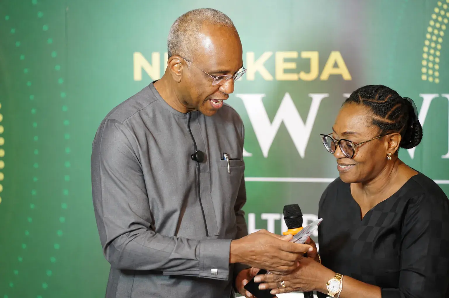 Funso Doherty with people at NBA Ikeja Law Week 2026.
